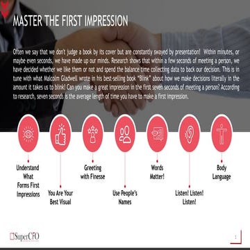 Master the First Impression