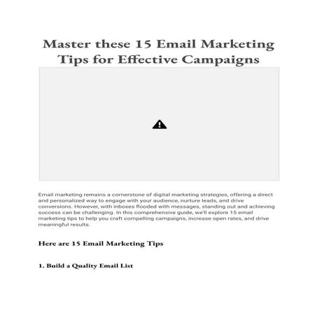 Master these 15 Email Marketing Tips for Effective Campaigns.pdf