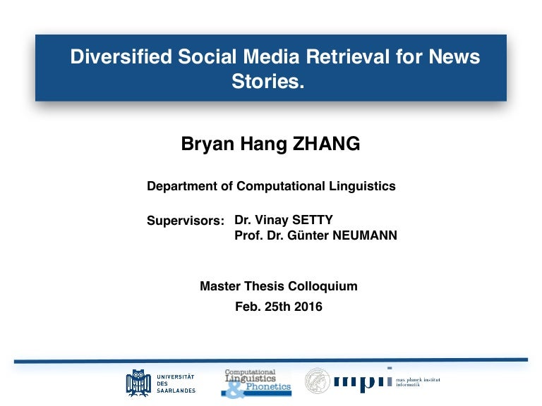 Master thesis nlp