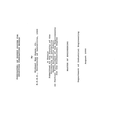 Master Thesis Intro 1990