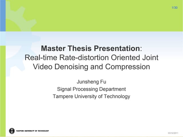 Master Thesis Presentation