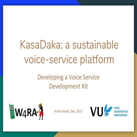 KasaDaka: a sustainable voice-service platform - Master thesis presentation A...