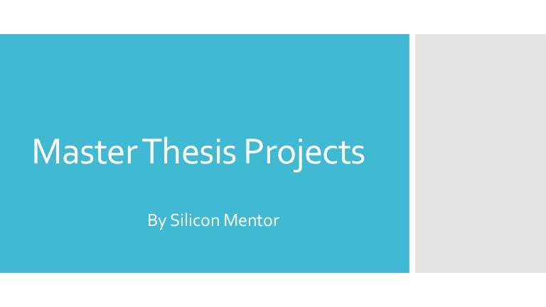 Master thesis agreement