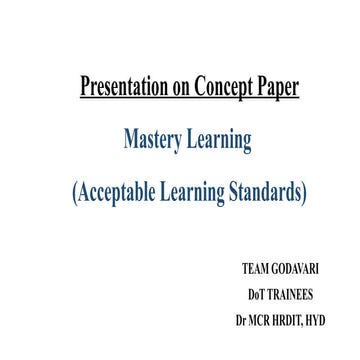 Mastery learning | PPTX