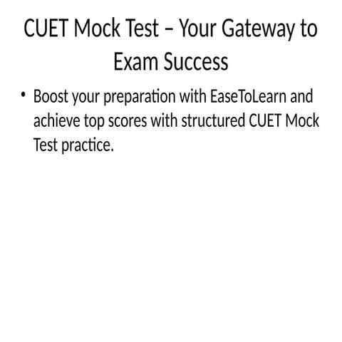 Master Your Preparation with the Best CUET UG Mock Test Online ...