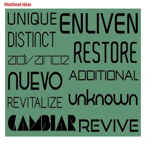 Masthead and Font Ideas