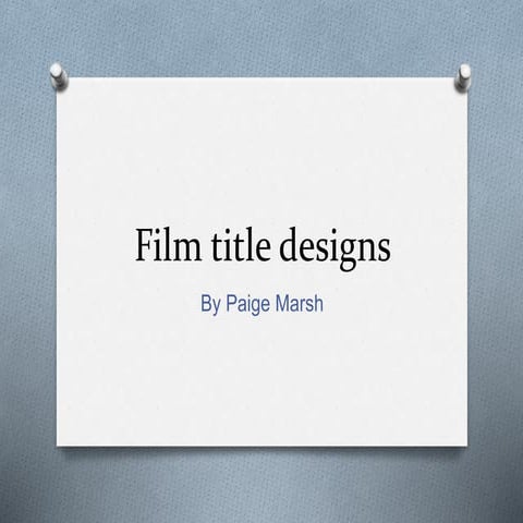 film title presentation 