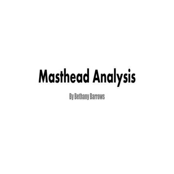 Mastheads analysis