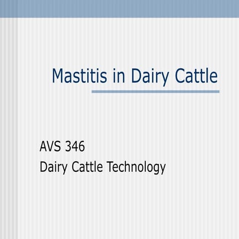 Mastitis