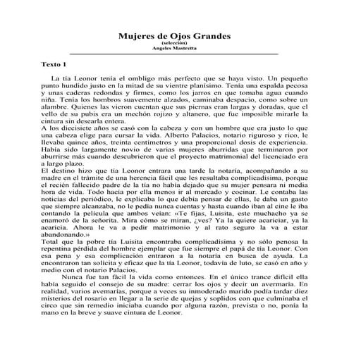 Mastretta, angeles   mujeres de ojos grandes