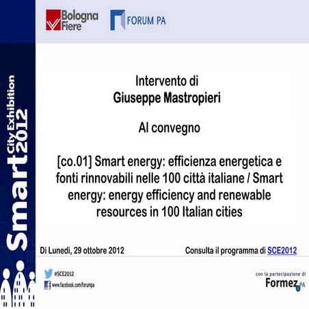 Giuseppe Mastropieri a SCE 2012