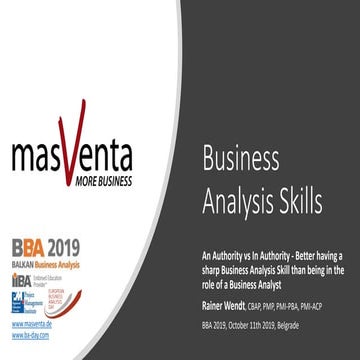masVenta Business Analysis Skills
