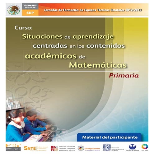 Situaciones de aprendizaje centradas en contenidos académicos de matemáticas....