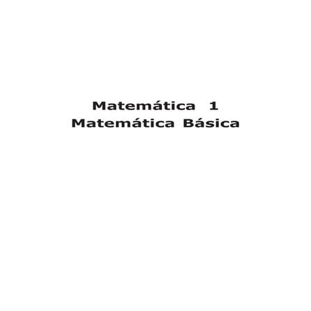 Matemática Básica - Teoria