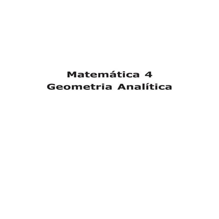 Matemática - Geometria Analítica - Livro pdf
