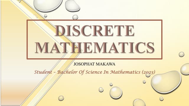 MAT212 - Counting Techniques | Discrete Mathematics With Applications