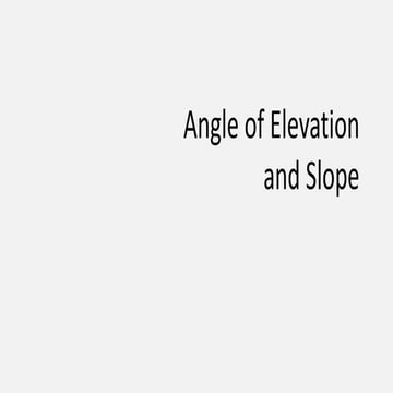 Mat2793 - Angle of Elevation
