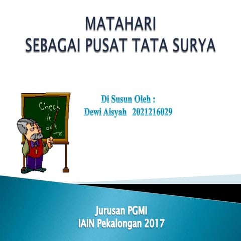 Matahari sebagai pusat tata surya