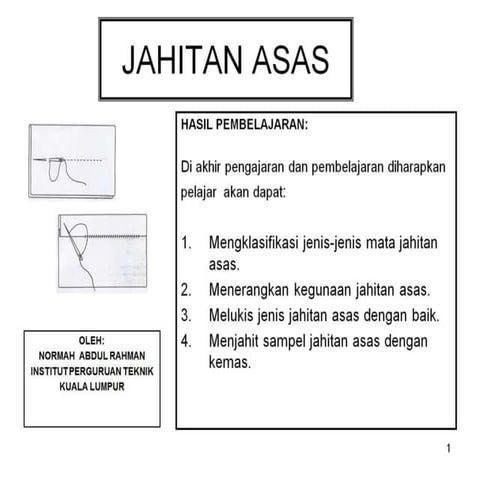 Mata jahitan asas