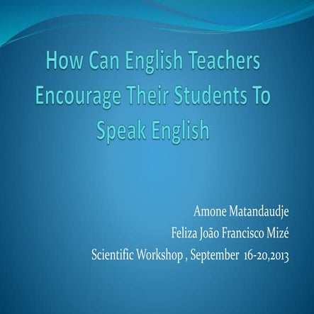 Universidade Pegagogica: Matandaudje and Mize. Sigeup