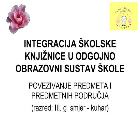 Mira Matan - Integracija školske knjižnice u odgojno-obrazovni sustav škole