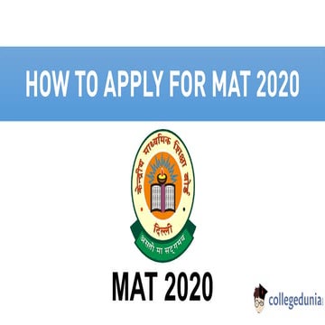 Mat application process 2020