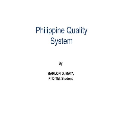 Mata quality and control