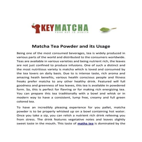 Matcha Tea | PDF