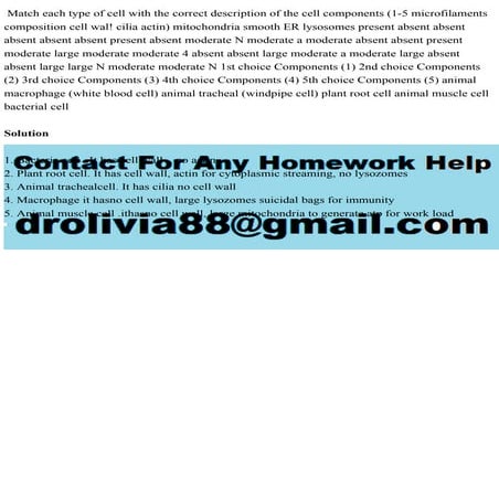 Match each type of cell with the correct description of the cell comp.pdf
