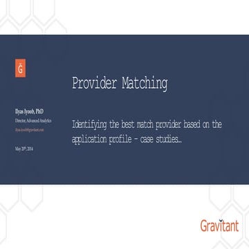 Cloud Provider Matching