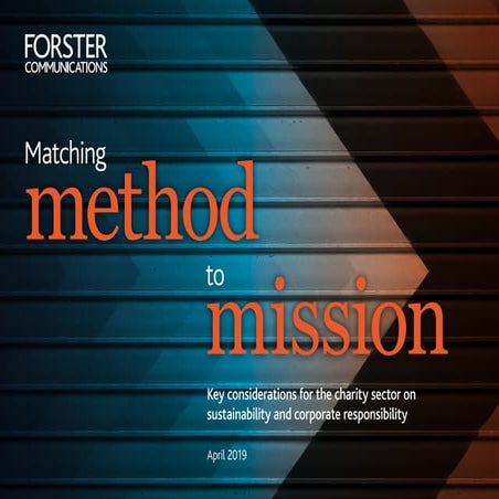 Matching method to mission: key actions on charity trust