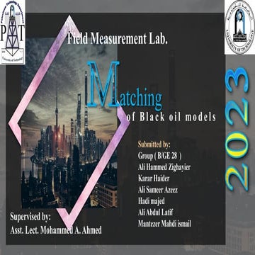 Matching of Black oil models-1.pdf1111111 | PDF
