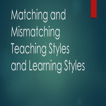 Matching Teaching Styles to Students’ Learning Styles (1).pptx