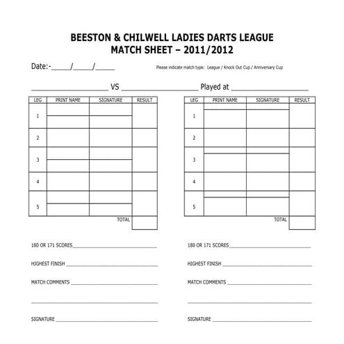 Player registration form | DOC