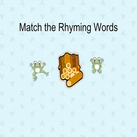 Match The Rhyming Words | PPT