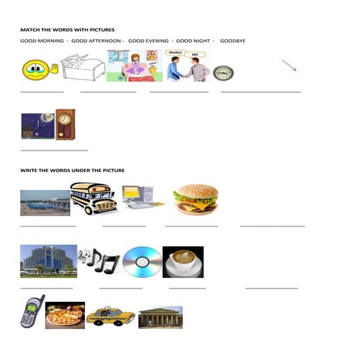 Match the words with pictures