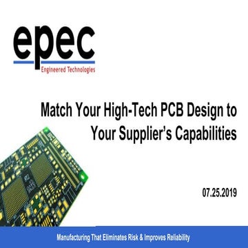 Match Your High-Tech PCB Design to Your Suppliers Capabilities