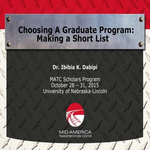 2015 MATC Scholars Program: Ibibia Dabipi