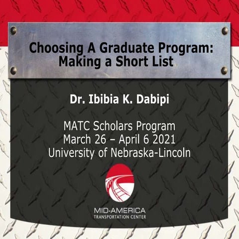 2021 Scholars Program: Dr. Ibibia Dabipi