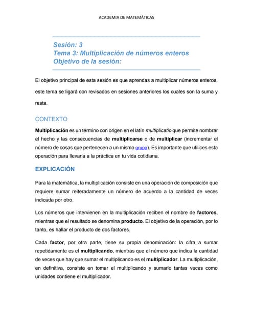 M ate3 multiplicacion