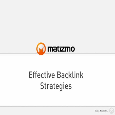 Effective Backlink Strategies