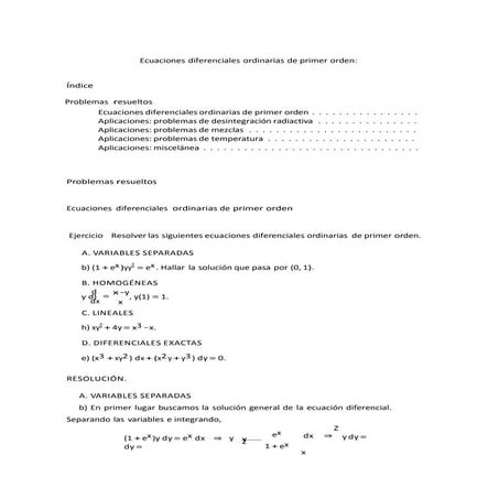 Lista de ejercicios Matemática II 