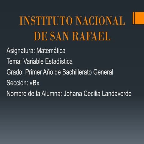 Variable Estadistica