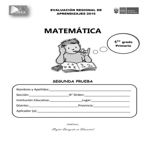 Matemática 4to grado.