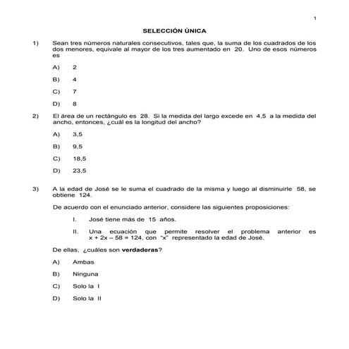Matematica examen