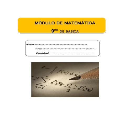 Modulo de Matematica 9 año | PDF