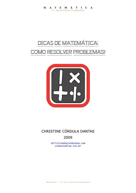 Matematica dicas como resolver prob...