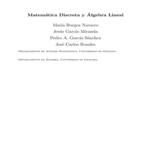 Matematica discreta y algebra lineal