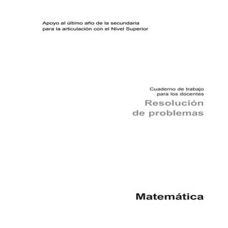 Cuaderno de Trabajo Docentes, Resol...