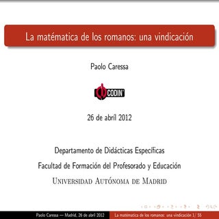 La matematica de los romanos